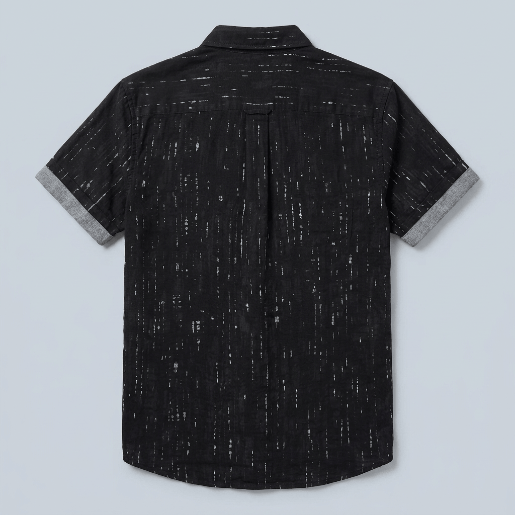 Maqiato | Men's Regular Fit Printed Henley Shirt