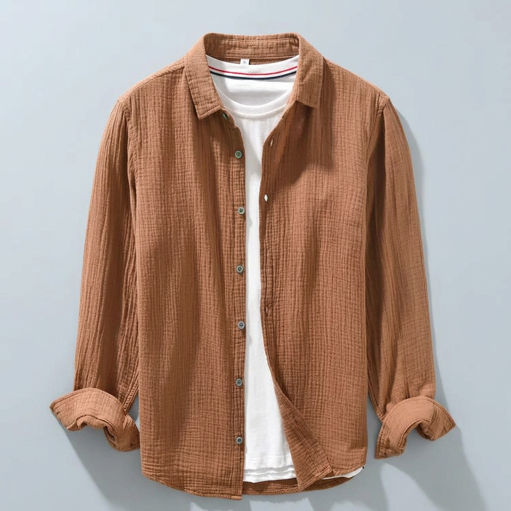 Maqiato | Men's Relaxed Cotton Button-Down Shirt