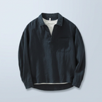 Maqiato | Men's Relaxed Linen-Blend Popover Shirt
