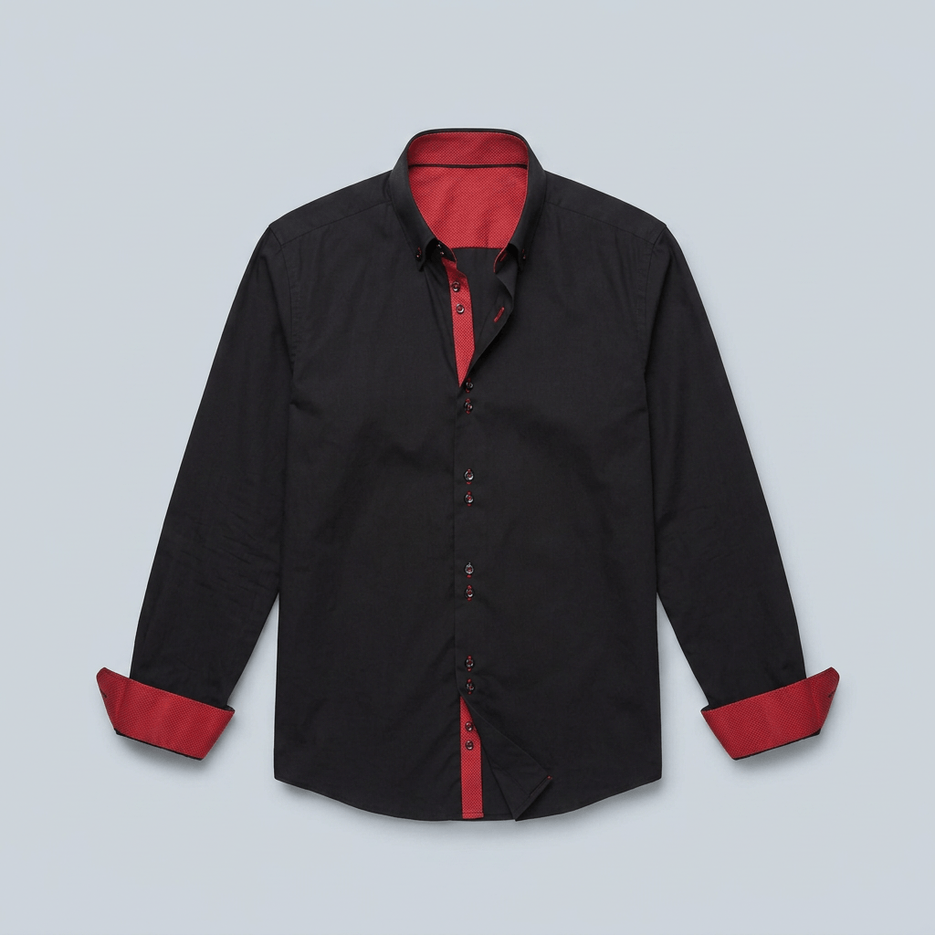 Maqiato | Men's Slim Fit Contrast Trim Button Down Shirt