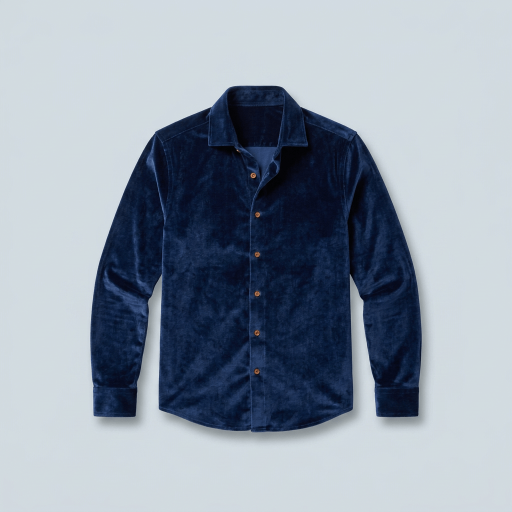 Maqiato | Men's Slim Fit Velvet Shirt