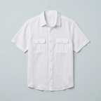 Maqiato | Men's Relaxed Linen Blend Camp Collar Shirt