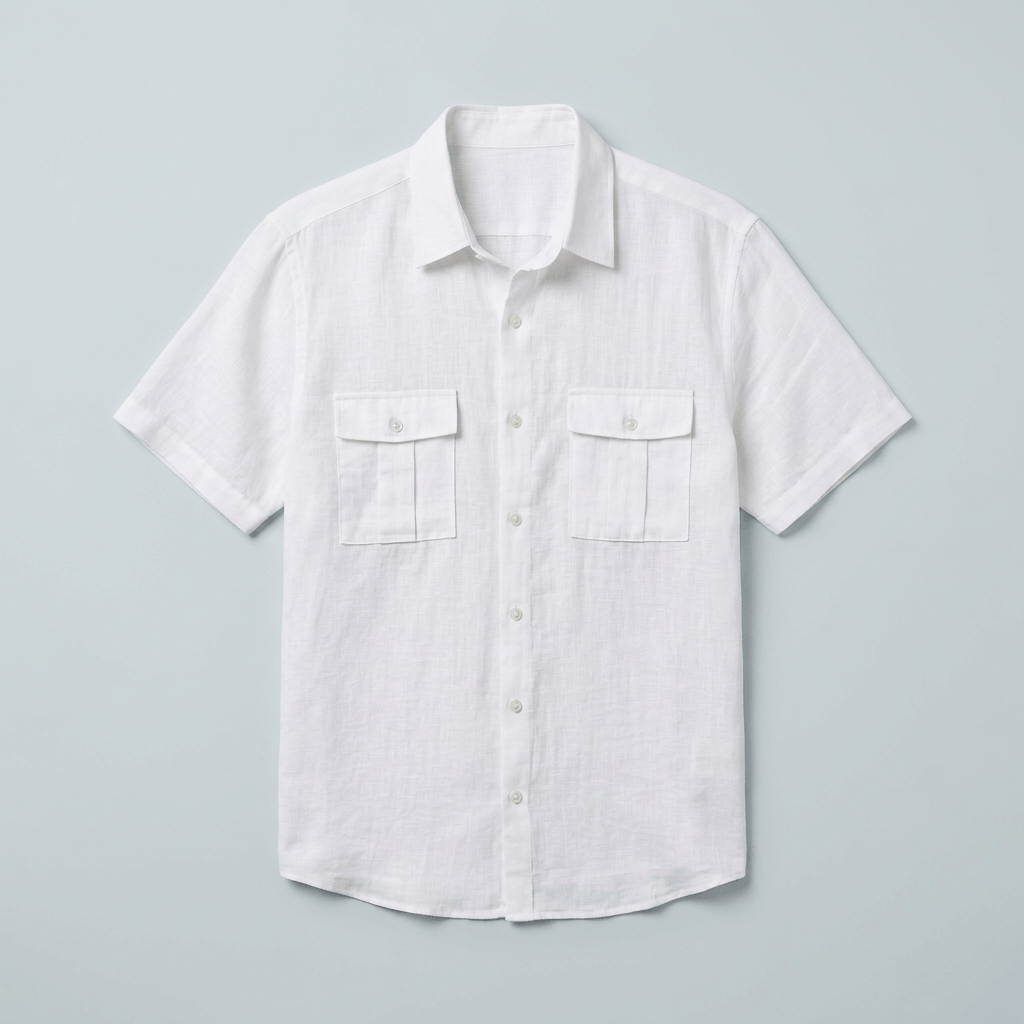 Maqiato | Men's Relaxed Linen Blend Camp Collar Shirt