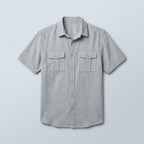 Maqiato | Men's Relaxed Linen Blend Camp Collar Shirt