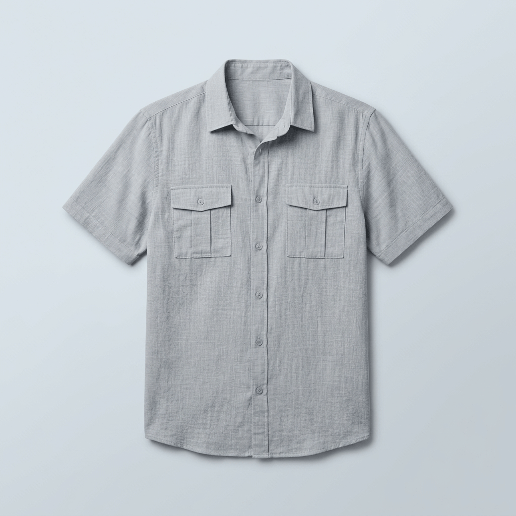 Maqiato | Men's Relaxed Linen Blend Camp Collar Shirt