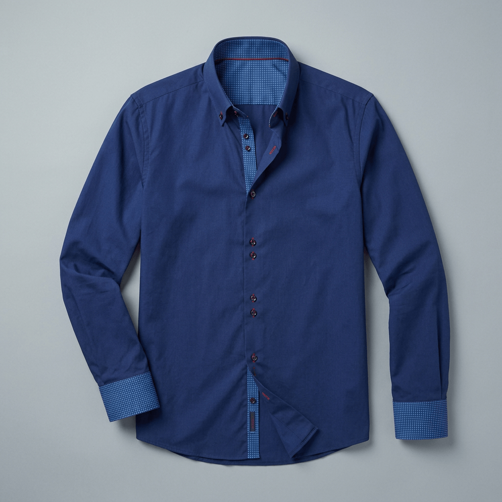 Maqiato | Men's Slim Fit Contrast Trim Button Down Shirt