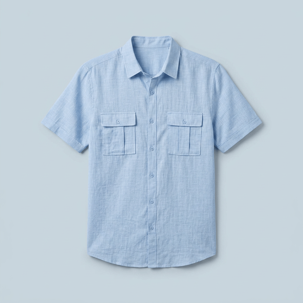 Maqiato | Men's Relaxed Linen Blend Camp Collar Shirt