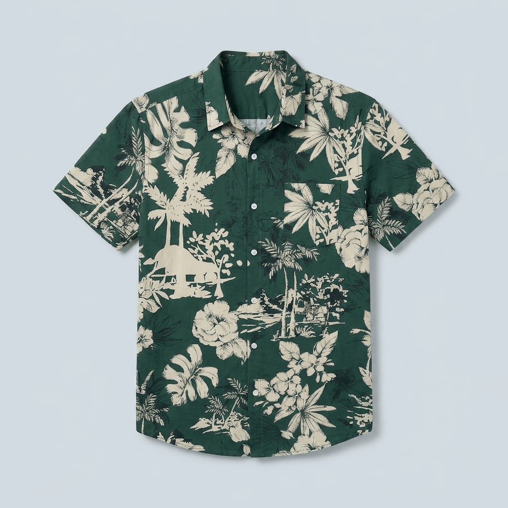 Maqiato | Men's Short Sleeve Tropical Floral Shirt